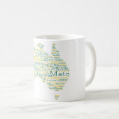 Mug Carte de l'argot australien (Devant droit)