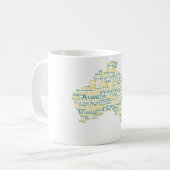 Mug Carte de l'argot australien (Devant gauche)