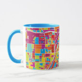 Mug Carte de Las Vegas coloré, Nevada (Gauche)