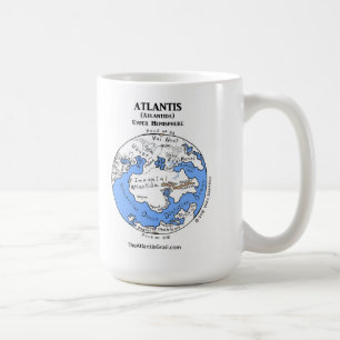 Mug Carte de l'Atlantide - Les deux hémisphères - Mu