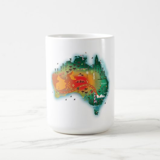 Mug Carte De L'Australie (Centre)