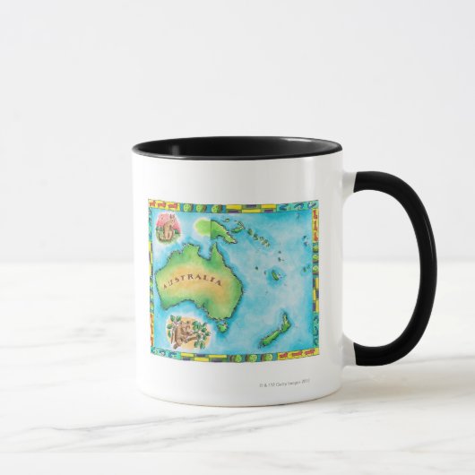Mug Carte de l'Australie (Droite)