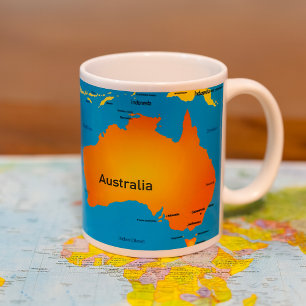 Mug Carte de l'Australie