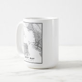 Mug Carte de l'East Bay (Devant gauche)