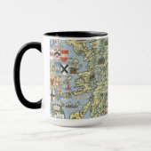 Mug Carte de l'Écosse historique (Gauche)