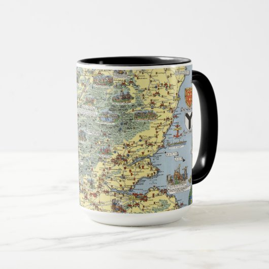 Mug Carte de l'Écosse historique (Devant droit)