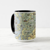 Mug Carte de l'Écosse historique (Devant gauche)