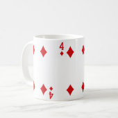 Mug Carte de lecture de quatre diamants (Devant gauche)