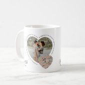 Mug Carte de l'emplacement du coeur photo fiançailles  (Devant gauche)