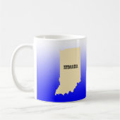 Mug - Carte de l'état de l'Indiana avec la ville (Gauche)
