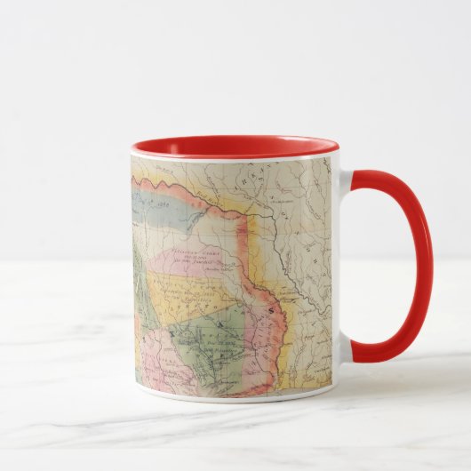Mug Carte de l'état du Texas | 1835 (Droite)
