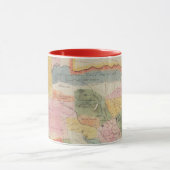 Mug Carte de l'état du Texas | 1835 (Centre)