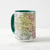 Mug Carte de l'Europe | la troisième croisade (Devant gauche)