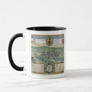Mug Carte de Liège, de "Civitates Orbis Terrarum" par