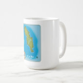Mug Carte de l'île de Bute (Devant droit)