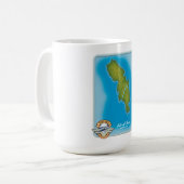 Mug Carte de l'île de Bute (Devant gauche)