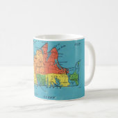 Mug Carte de l'île de Martha (Devant droit)