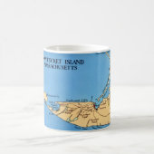 Mug Carte de l'île de Nantucket (Centre)