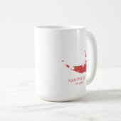 Mug Carte de l'île de Nantucket Nantucket rouge (Devant droit)