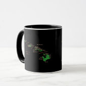 Mug Carte de l'île d'Hawaii (Devant gauche)