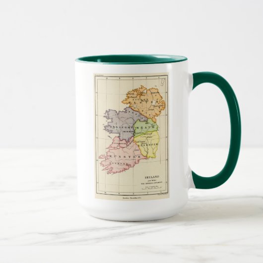 Mug Carte de l'Irlande (Droite)
