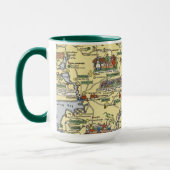 Mug Carte de l'Irlande historique (Gauche)