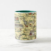 Mug Carte de l'Irlande historique (Centre)