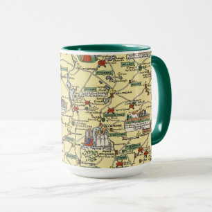 Mug Carte de l'Irlande historique