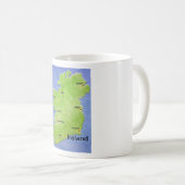 Mug Carte de l'Irlande - y compris les villes irlandai (Devant droit)