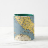 Mug Carte de l'Italie avec la ville du Vatican (Centre)