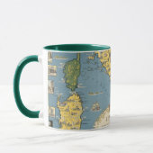 Mug Carte de l'Italie avec la ville du Vatican (Gauche)