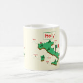 Mug Carte de l'Italie cool et colorée (Devant droit)
