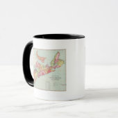 Mug Carte de Mackinlay de la province de la Nouvelle-É (Devant gauche)