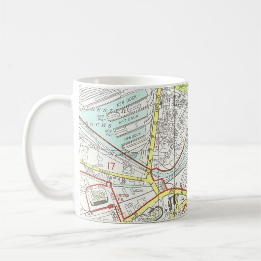 Mug Carte de Manchester (Gauche)
