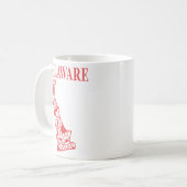 Mug Carte de mandala d'état du Delaware, Fabriqué dans (Devant gauche)