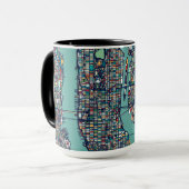 Mug Carte de Manhattan New York (Devant gauche)