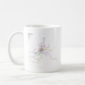 Mug Carte de métro de Madrid (Espagne) (Gauche)