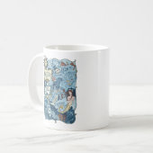 Mug Carte de navigation nautique vintage compas (Devant gauche)