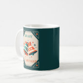 Mug Carte de Noël - Cloches et étoiles de Noël (Devant gauche)