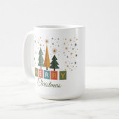 Mug Carte de Noël moderne du milieu du siècle (Devant gauche)