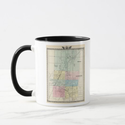 Mug Carte de Normale, Bloomington (Gauche)