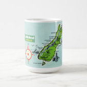 Mug Carte de Nouvelle-Zélande (Centre)