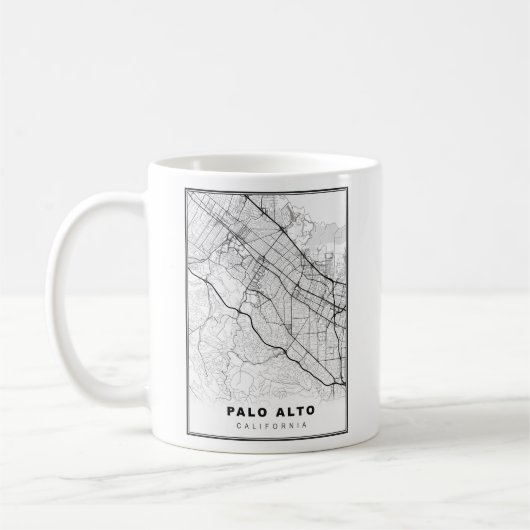 Mug Carte de Palo Alto (Gauche)