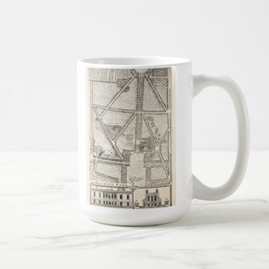 Mug Carte de parc de Greenwich (Droite)