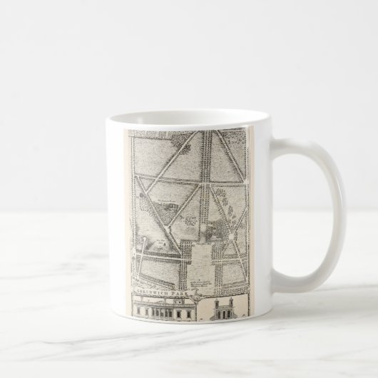 Mug Carte de parc de Greenwich (Droite)