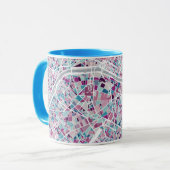 Mug Carte de Paris France (Devant gauche)