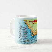 Mug Carte de Pêche de Floride (Devant gauche)