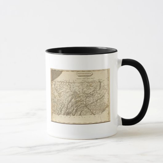 Mug Carte de Pennsylvanie par Arrowsmith (Droite)
