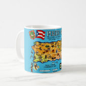 Mug Carte de Porto Rico Bleu Clair (Devant gauche)