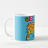 Mug Carte de Porto Rico Bleu Clair (Gauche)